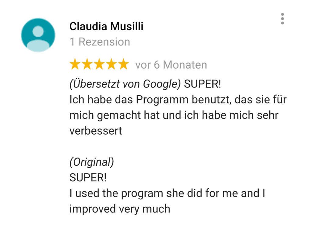 Feedback Claudia
