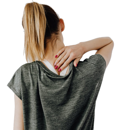 Frau-mit-Nackenschmerzen – Transparent Frau-mit-Nackenschmerzen - Transparent